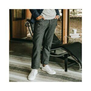 Taylor Stitch The Camp Pant Charcoal Wool Mens Size 28 Business Casual Hipster